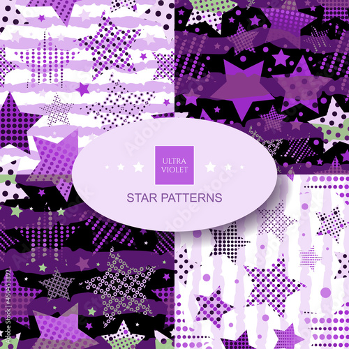 Ultraviolet Seamless Pattern in Pop Art Style for Fabric photo