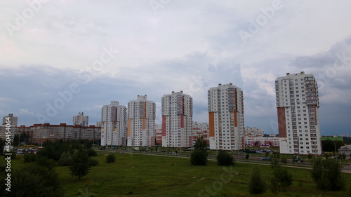 City block with multi-storey residential buildings.