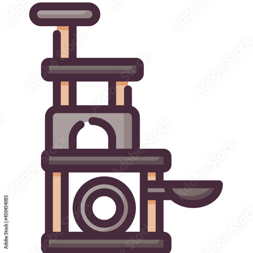cat toy line icon