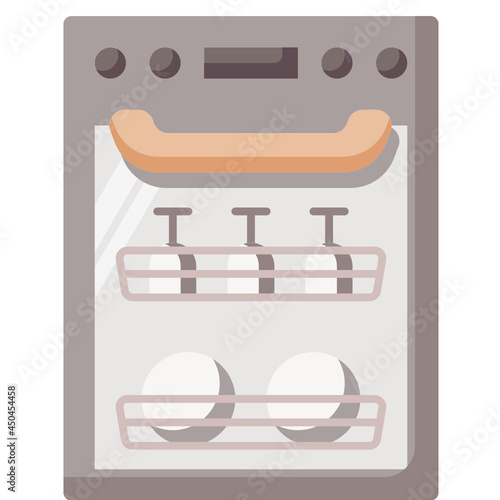 dishwasher flat icon