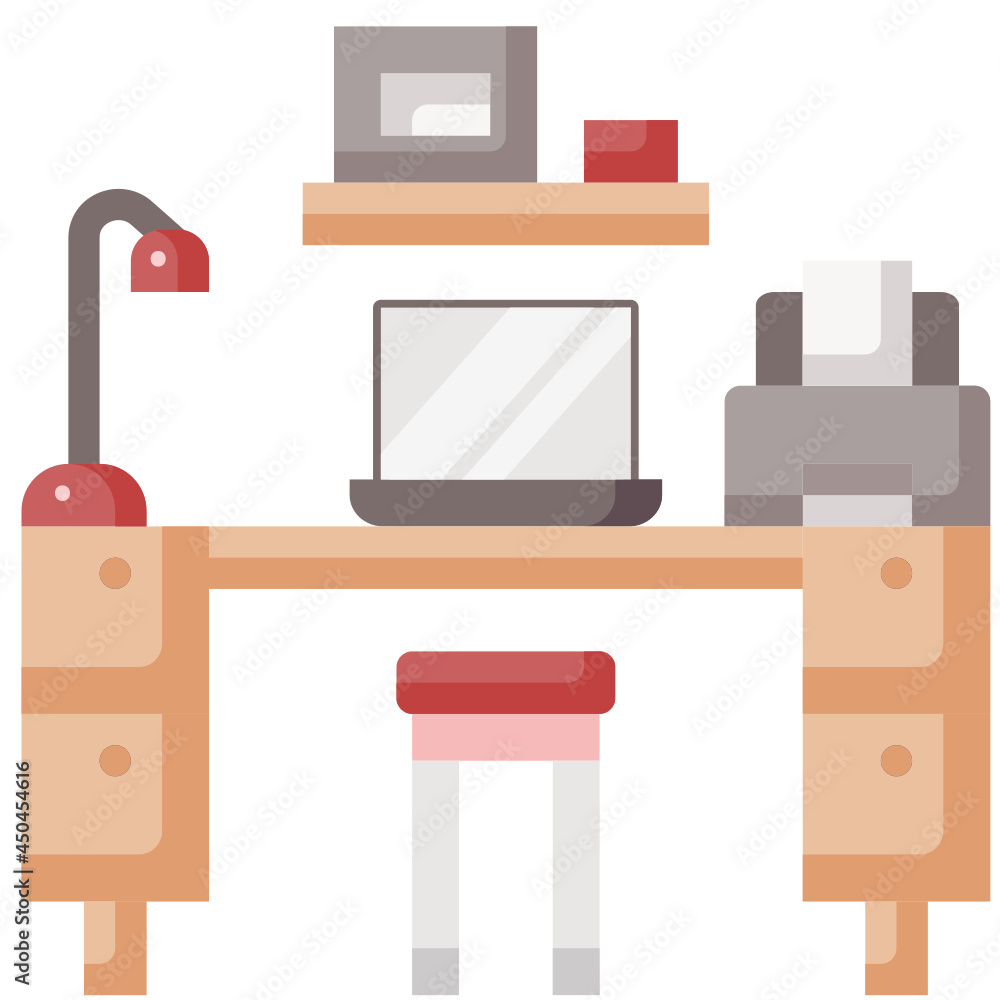 work table flat icon work table flat icon
