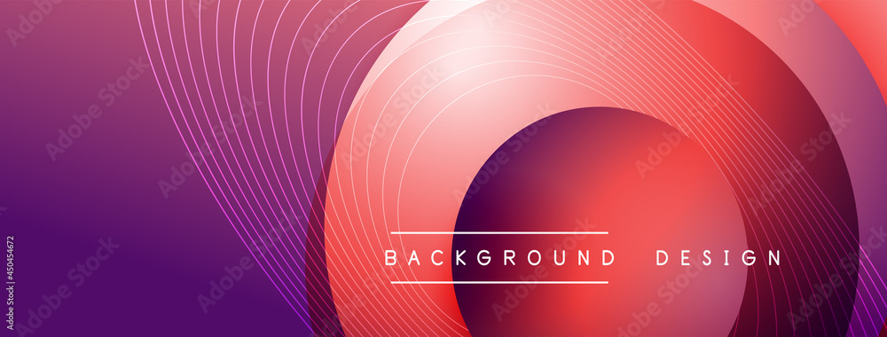 Gradient circles with shadows. Vector techno abstract background. Modern overlapping forms wallpaper background, design template Gradient circles with shadows. Vector techno abstract background. Modern overlapping forms wallpaper background, design template
