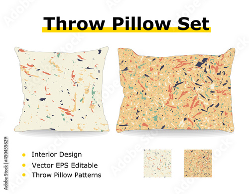 
set of throw pillow isolated