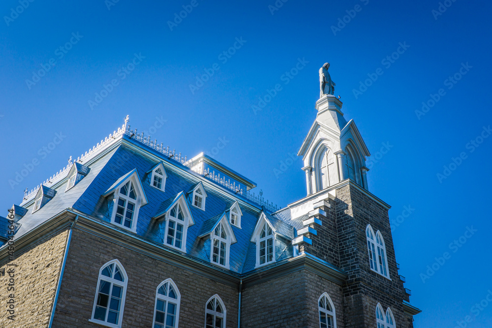 Former convent in Beauport historic center, near Quebec City (Canada)on a clear summer day