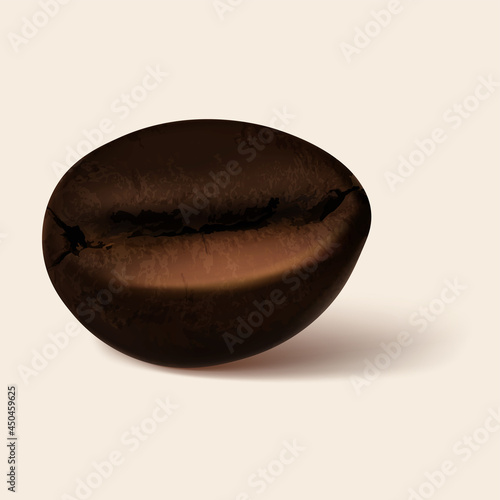Coffee roasting isolated on a colorful background. Realistic set showing various stages of roasting.