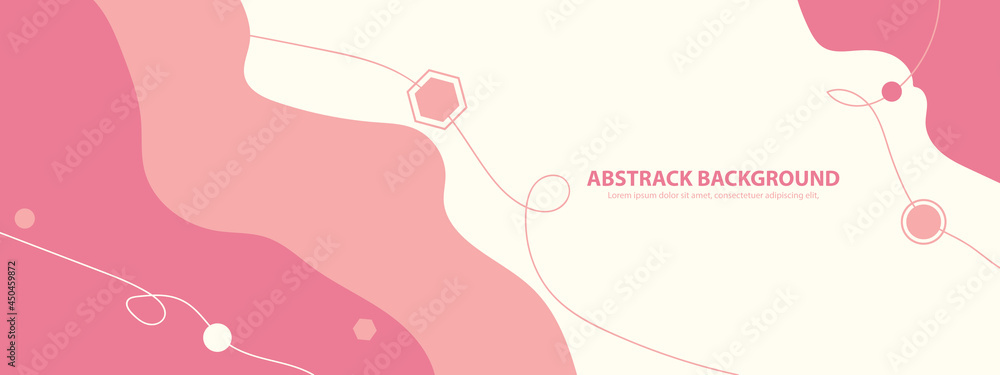 Trendy abstract background. Composition of amorphous shapes and lines. Templates for social networks.Templates for banners
