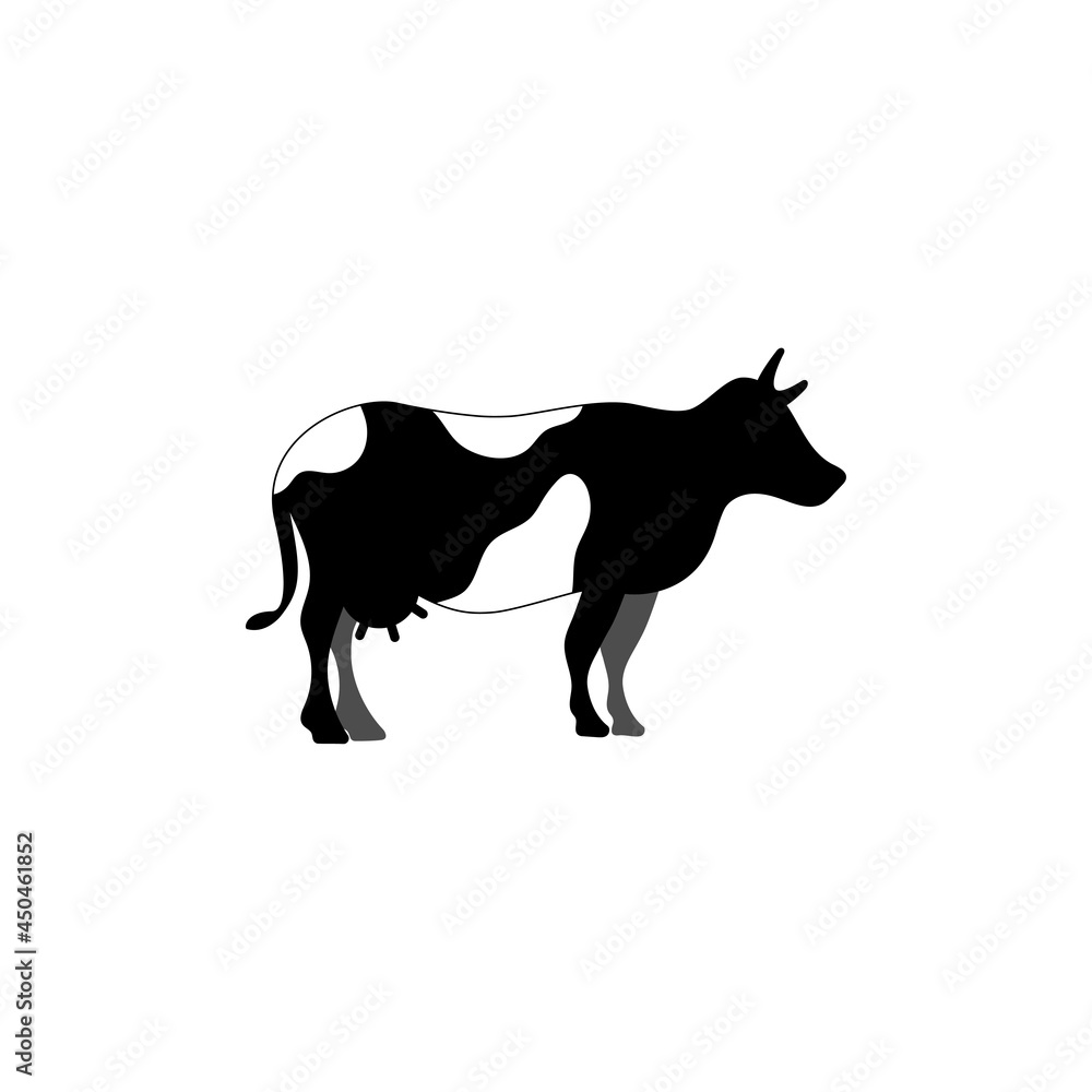 Fototapeta premium Cow milk icon design template illustration