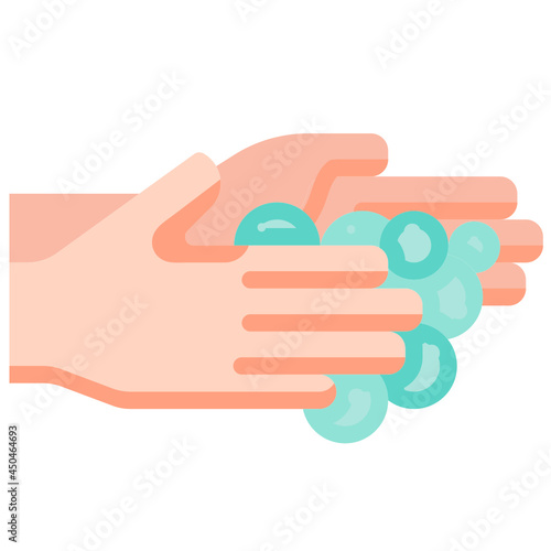 Washing Hand flat icon