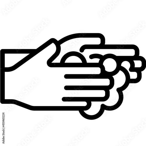 Washing Hand line icon