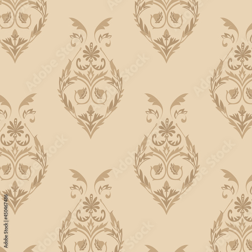 Beige Old Style Ornament Pattern