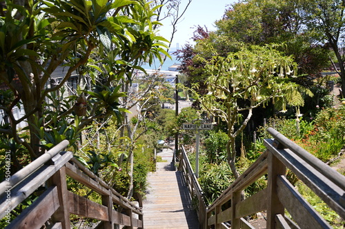 Treppe an der San Francisco Bay, Kalifornien