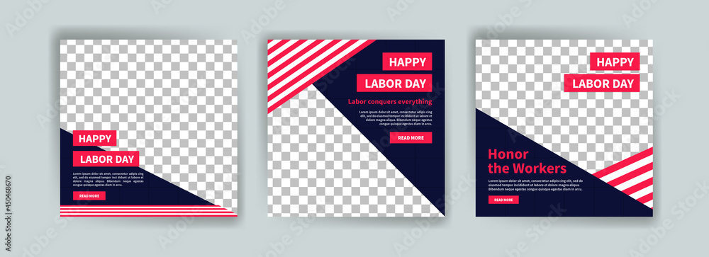 Social media post template for Labor day. Social media post template for Labor day.