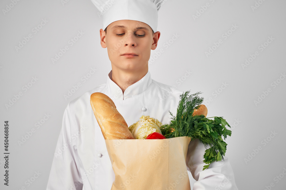 chef with food package service food preparation chef with food package service food preparation