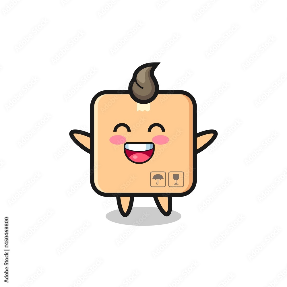 happy baby cardboard box cartoon character happy baby cardboard box cartoon character