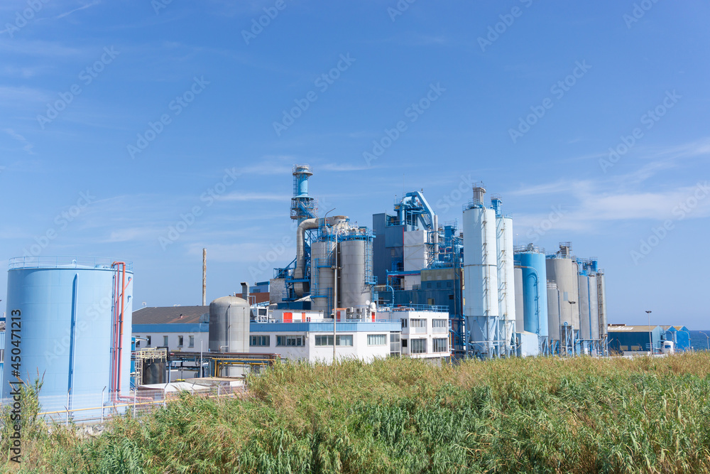 View of the industrial facilities factory in the industrial area of the city of MATARO that produces detergents and air fresheners View of the industrial facilities factory in the industrial area of the city of MATARO that produces detergents and air fresheners