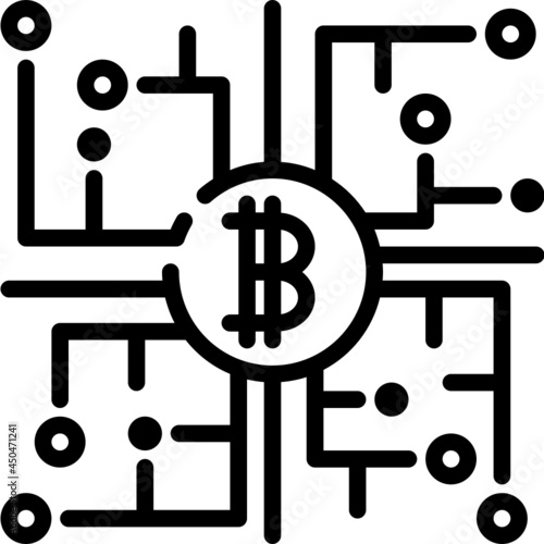 bitcoin line icon