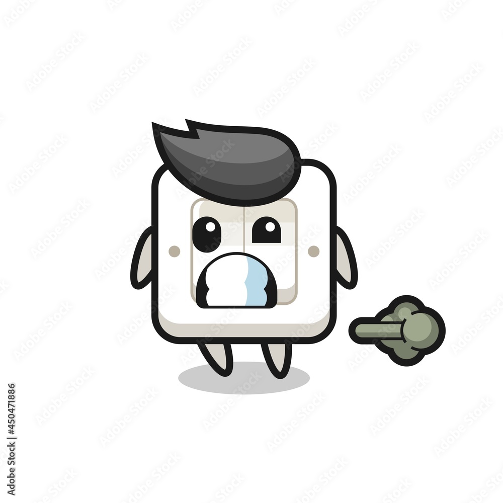 the illustration of the light switch cartoon doing fart the illustration of the light switch cartoon doing fart