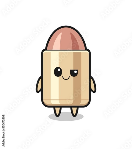 bullet cartoon with an arrogant expression