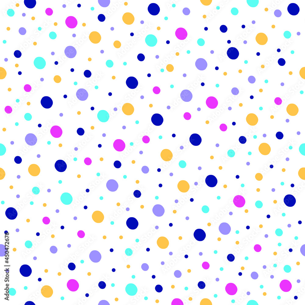 seamless pattern beautiful colorful small circle with white background
