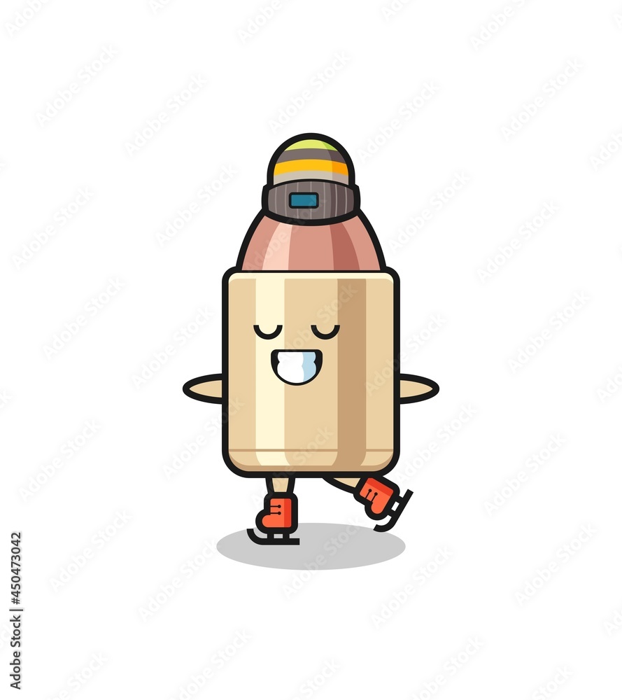 bullet cartoon as an ice skating player doing perform bullet cartoon as an ice skating player doing perform