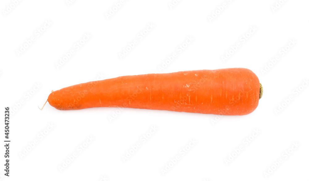 Isolated ripe carrot on white background close up Isolated ripe carrot on white background close up