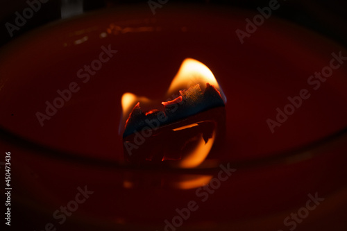 Fotografija candle fire wood wick