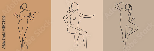 sketch and hand drawn sexy woman pose set illustration