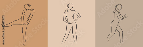 sketch and hand drawn sexy woman pose set illustration