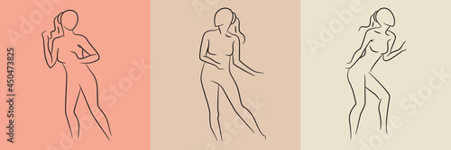 sketch and hand drawn sexy woman pose set illustration