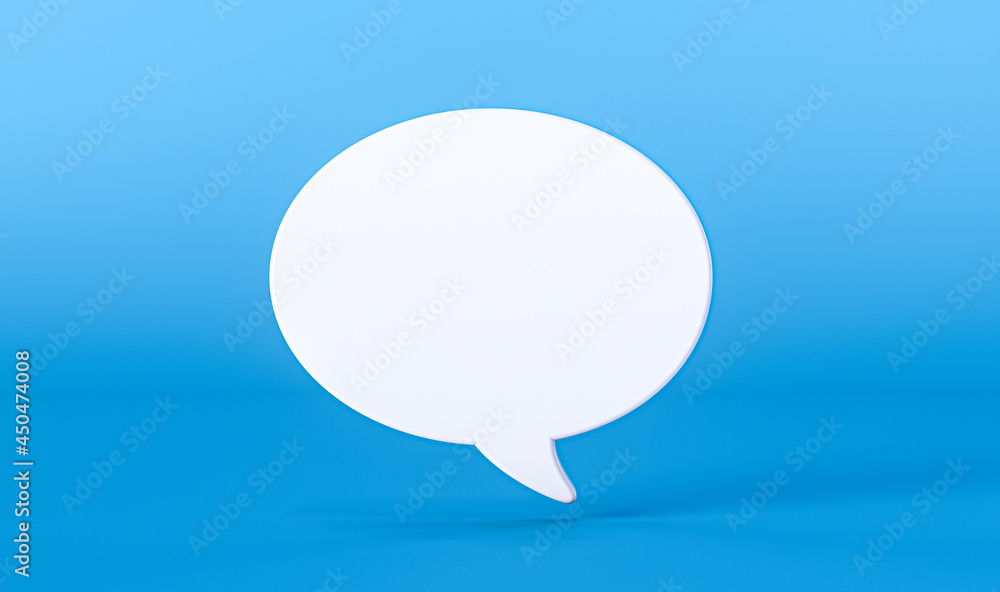 Weiße Sprechblase auf blauen Hintergrund Weiße Sprechblase auf blauen Hintergrund