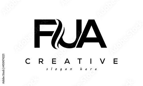 Letter FUA creative logo design vector photo