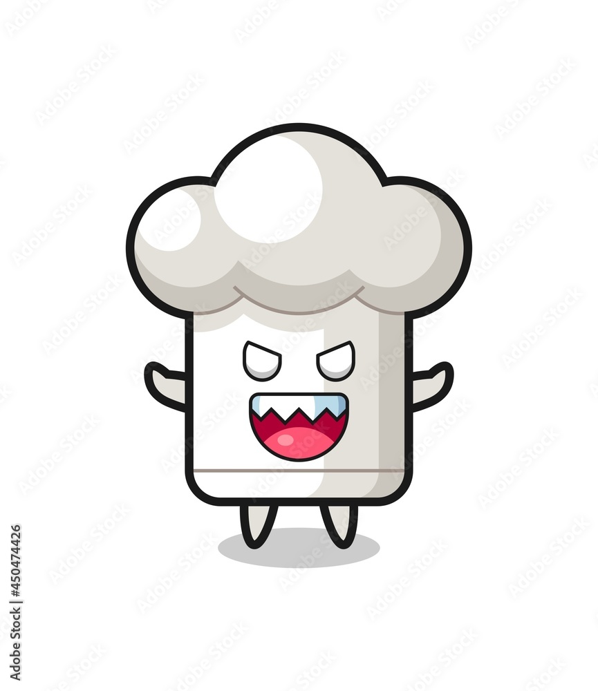 illustration of evil chef hat mascot character illustration of evil chef hat mascot character