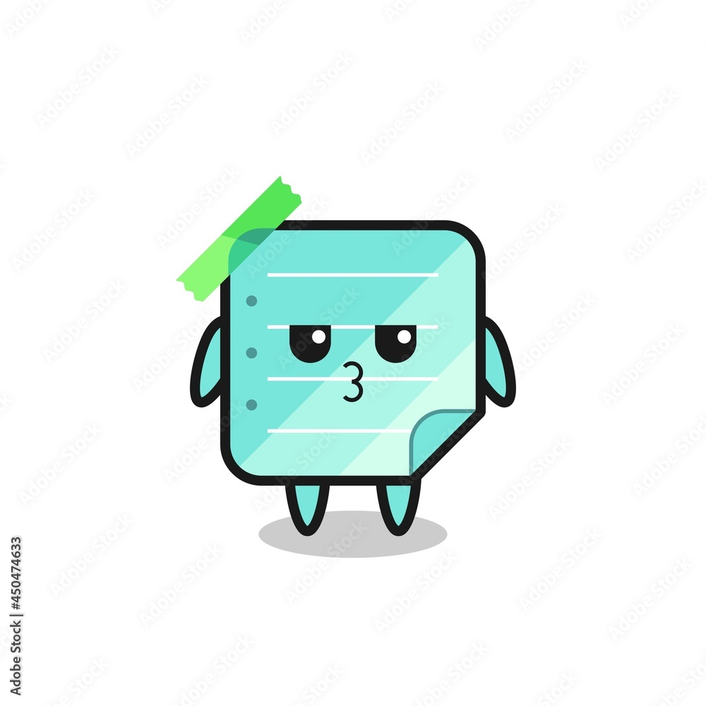 the bored expression of cute blue sticky notes characters the bored expression of cute blue sticky notes characters