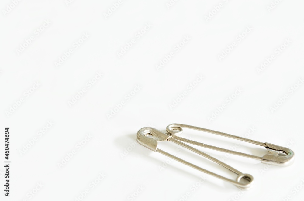 safety pin on white background safety pin on white background