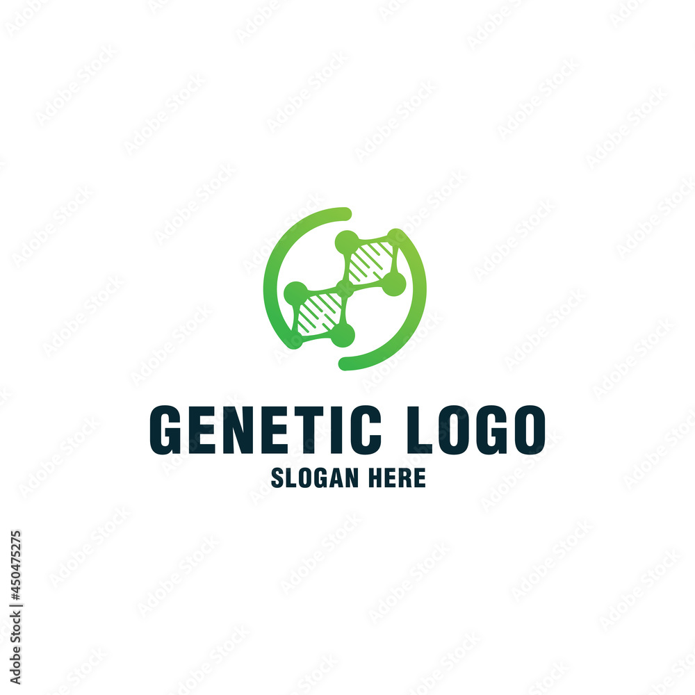 Genetic logo template on modern style Genetic logo template on modern style