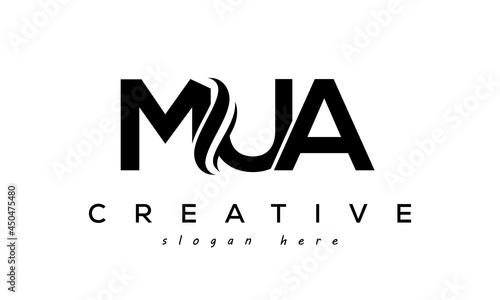 Letter MUA creative logo design vector