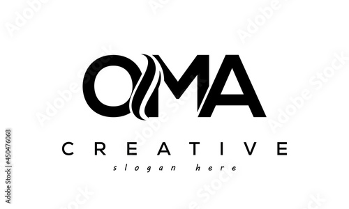 Letter OMA creative logo design vector photo