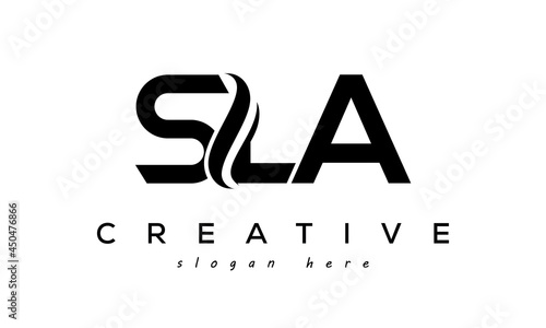 Letter SLA creative logo design vector