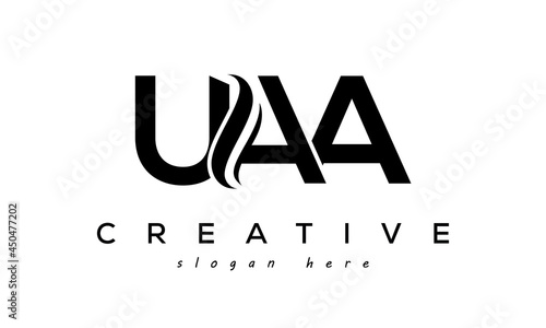 Letter UAA creative logo design vector photo