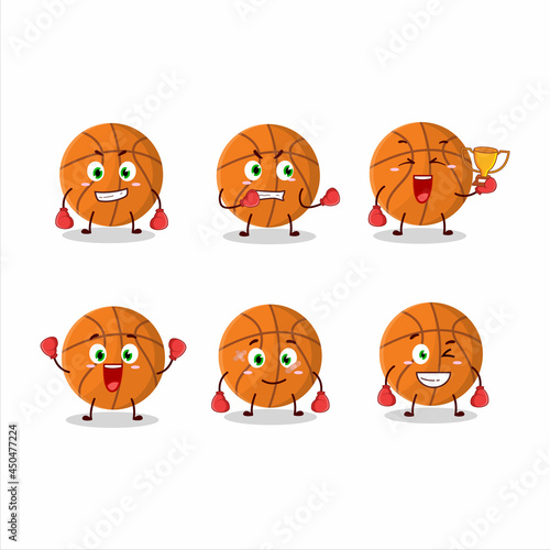 Fototapeta Naklejka Na Ścianę i Meble -  A sporty basketball boxing athlete cartoon mascot design
