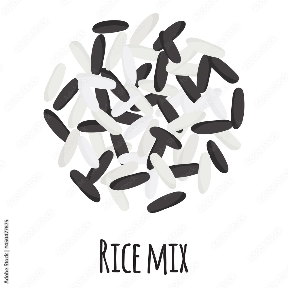 Black and white rice mix for template farmer market design, label and packing. Natural energy protein organic super food Black and white rice mix for template farmer market design, label and packing. Natural energy protein organic super food