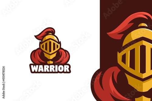 Warrior Gladiator Mascot Logo Illustration