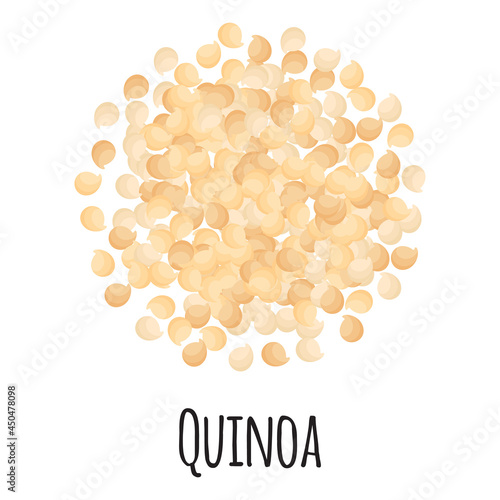 Quinoa for template farmer market design, label and packing. Natural energy protein organic super food.