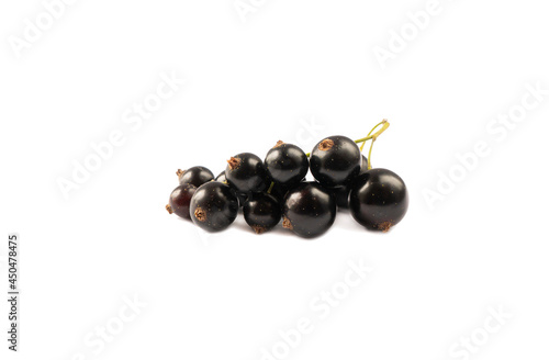 Black berries on white. Blackcurrants isolated on white background. Blackcurrant isolate. Blackcurrants isolated on white background. Immunity system improvement.