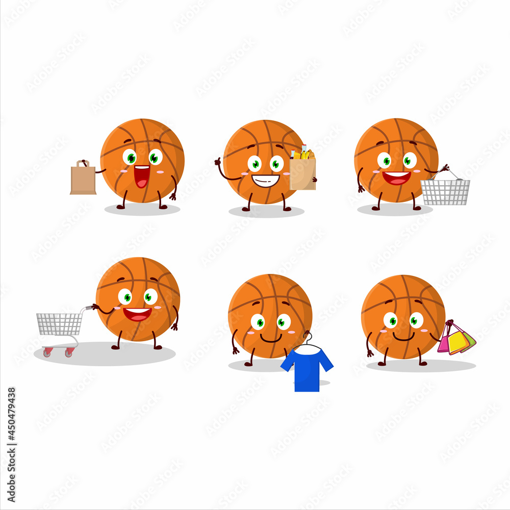 Fototapeta premium A Rich basketball mascot design style going shopping