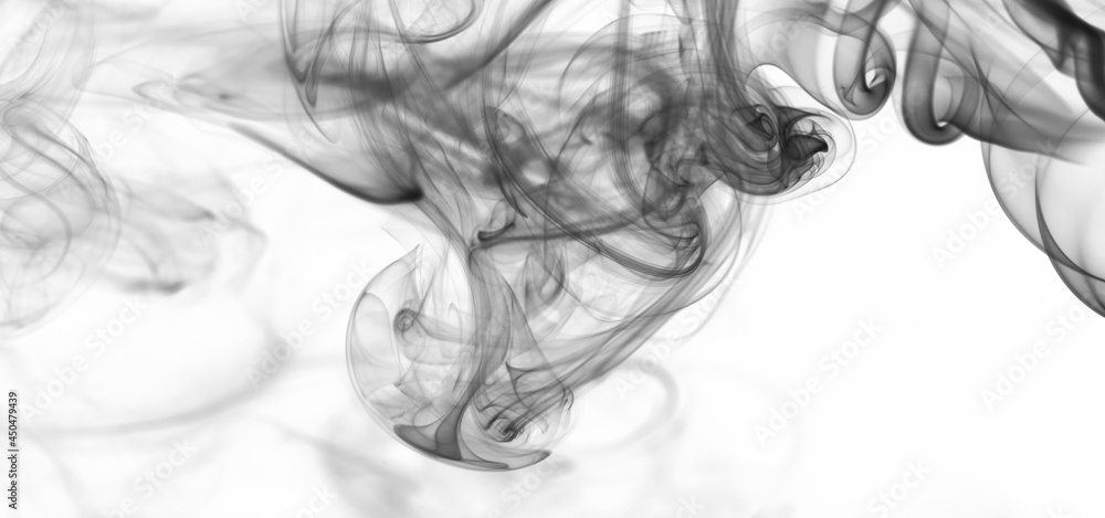 Fototapeta premium Cloud of black transparent smoke