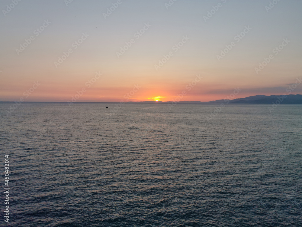 Beautiful sunset over the Aegean Sea. Beautiful sunset over the Aegean Sea.