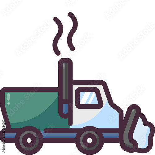 snowplow line icon