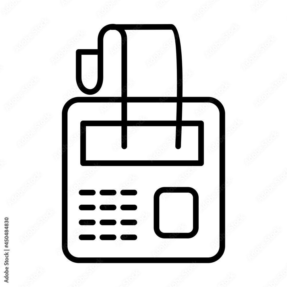 Cash Machine Vector Line Icon Design Cash Machine Vector Line Icon Design