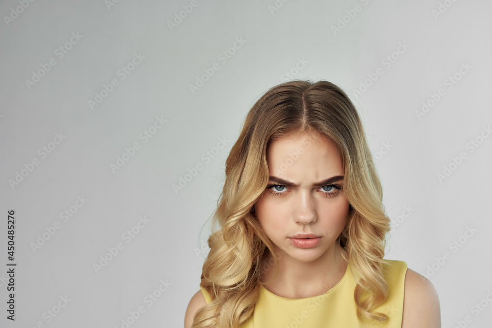 Fototapeta premium woman fashionable hairstyle cropped view fashion
